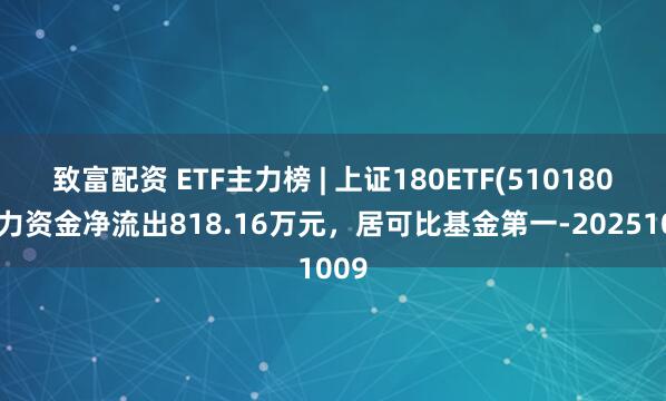 致富配资 ETF主力榜 | 上证180ETF(510180)主力资金净流出818.16万元，居可比基金第一-20251009